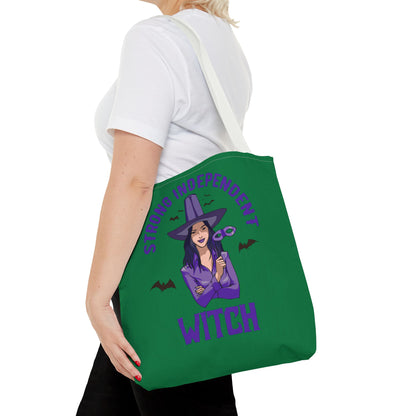 Strong Independent Witch Tote Bag - Perfect Halloween Gift for Enthusiasts - Ideal for Spooky Season, Witchcraft Fans, and Halloween Lovers.