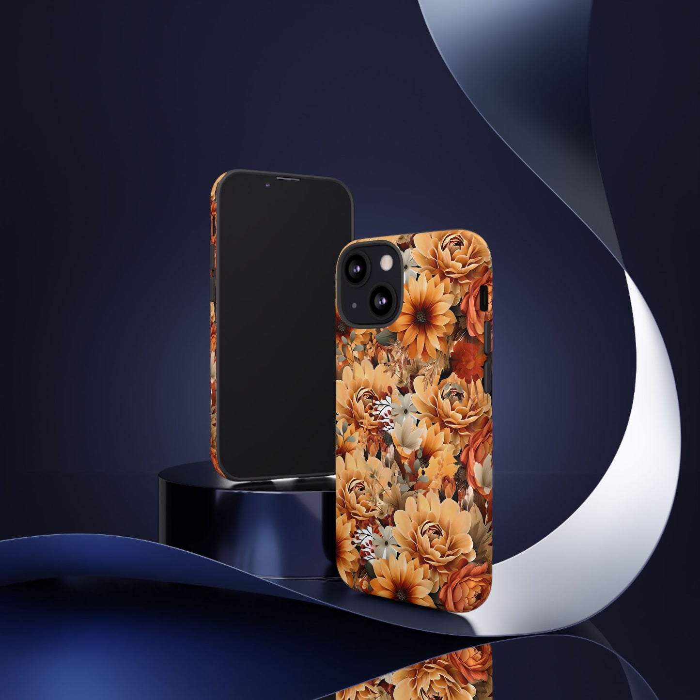 Autumn Floral Tough iPhone Cases, Samsung Galaxy, and Google Pixel devices with premium-quality custom protective phone cases.