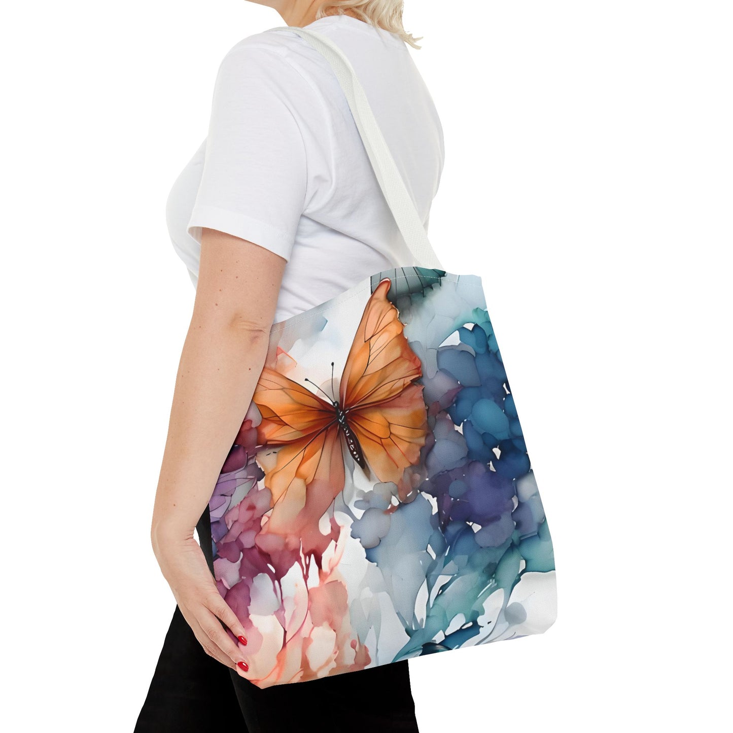 Butterflies Tote Bag | Autumn Leaves Canvas Tote | Stylish Reusable Shopping Bag.