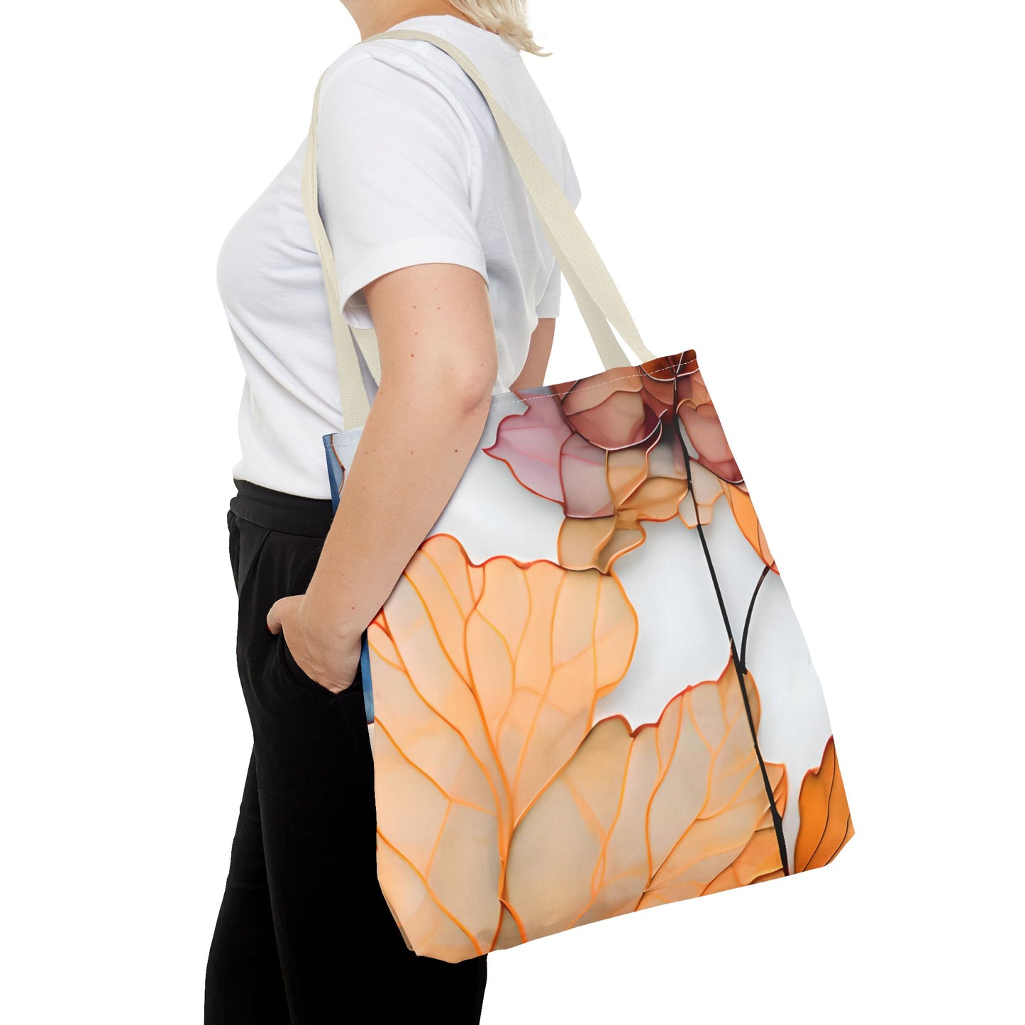 Autumn Leaves Tote Bag | Soccer Leaves Canvas Tote | Stylish Reusable Shopping Bag.