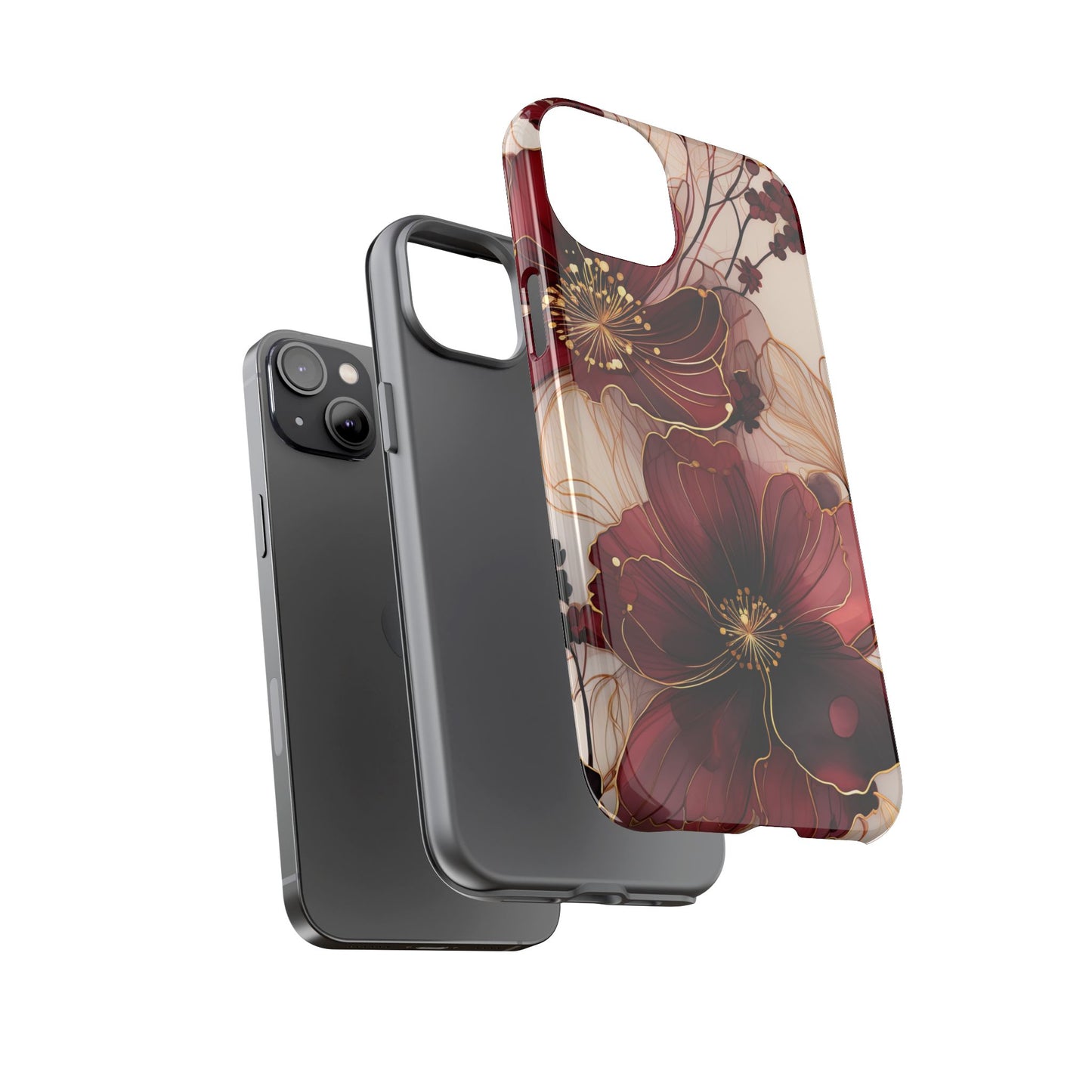 Floral Tough Phone Case - Protective iPhone, Samsung Galaxy, Google Pixel Cover - Durable Floral Design for Maximum Protection