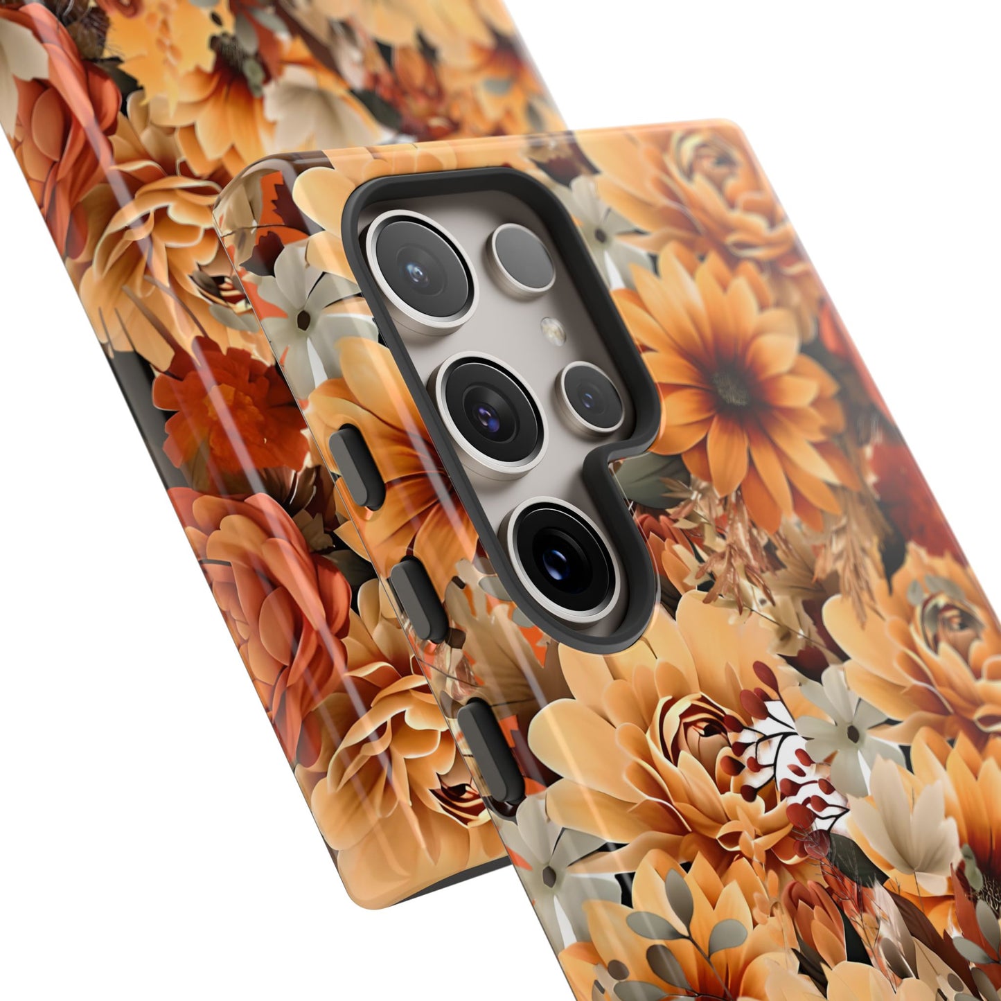 Autumn Floral Tough iPhone Cases, Samsung Galaxy, and Google Pixel devices with premium-quality custom protective phone cases.