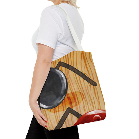 Bowling Tote Bag | Soccer Leaves Canvas Tote | Stylish Reusable Shopping Bag.