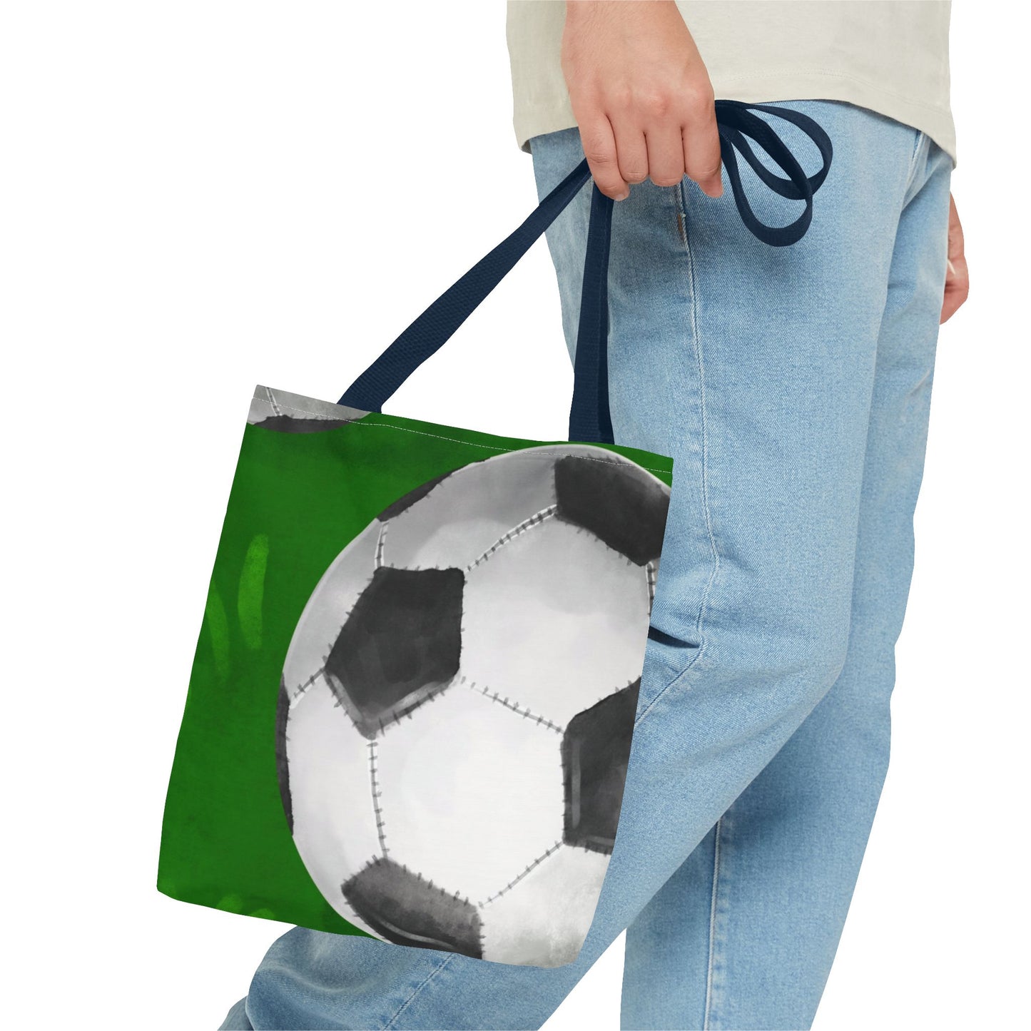 Soccer Tote Bag | Soccer Leaves Canvas Tote | Stylish Reusable Shopping Bag.