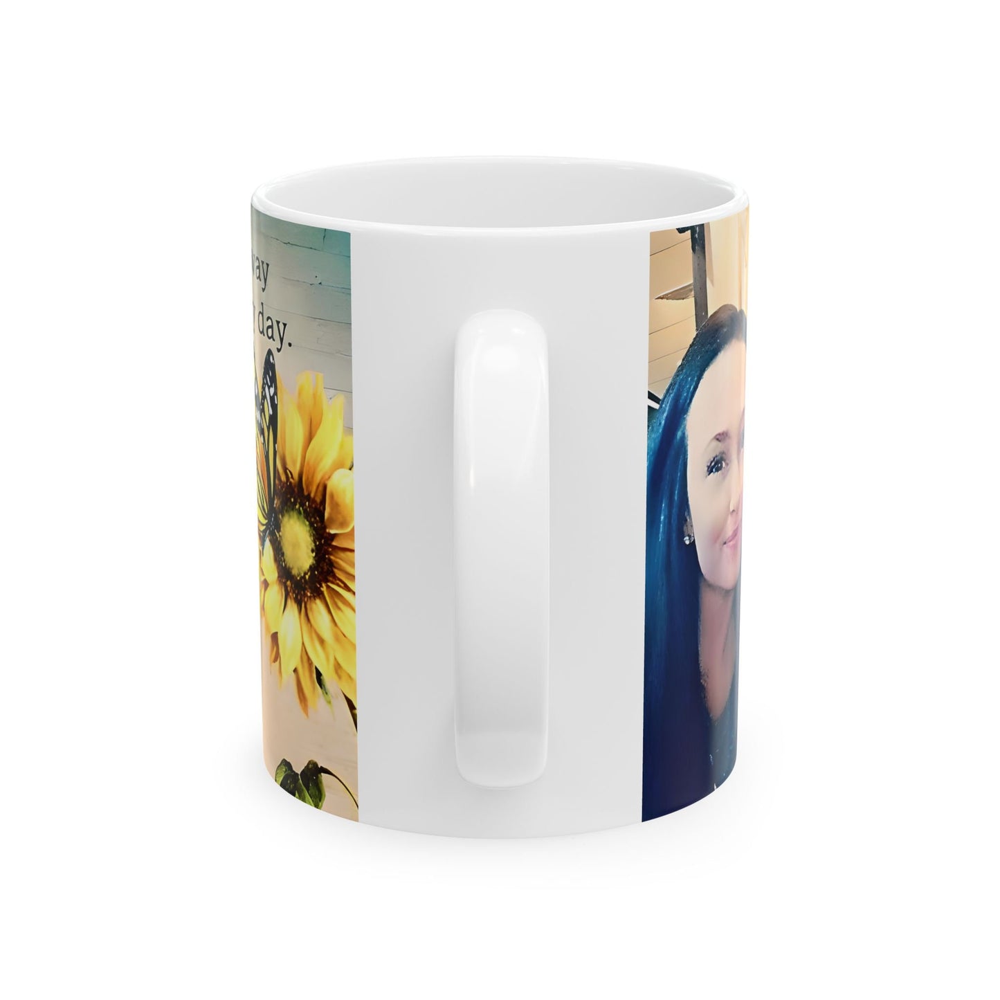 Personalized Memorial Ceramic Mug With Photo and Poem, (11oz, 15oz). Gift for her. Gift for Him.