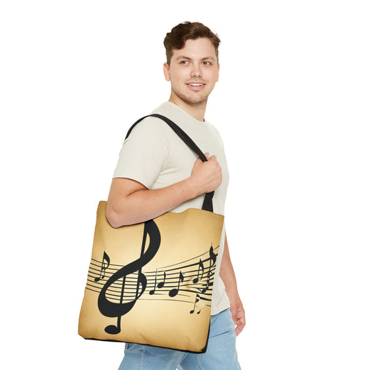 Music Notes Tote Bag. Makes a great gift for Music Lover.  Gift for her, Gift for him.