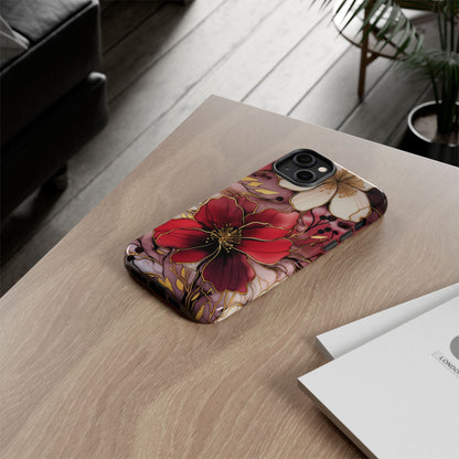 Floral Tough Phone Case - Protective iPhone, Samsung Galaxy, Google Pixel Cover - Durable Floral Design for Maximum Protection