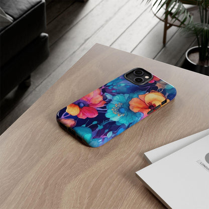 Boho Floral Phone Cases, Tough iPhone Cases, Samsung Galaxy, Google Pixel, Protective Phone Cases