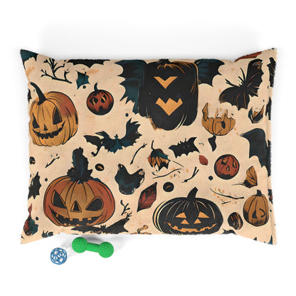 Pet Bed - Halloween Design - Perfect Gift. This pet bed is ideal for indoor use and can be a great gift for pets during the Halloween season.