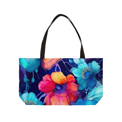 Floral Tote Bag, Botanical Weekend Bag, Large Carryall Purse, Canvas Beach Bag, Boho Shopping Tote. Gift for her.