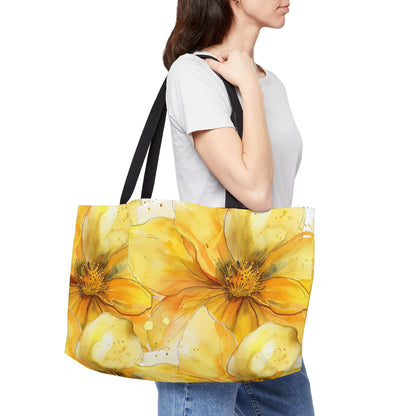 Floral Tote Bag, Botanical Weekend Bag, Large Carryall Purse, Canvas Beach Bag, Boho Shopping Tote. Gift for her.