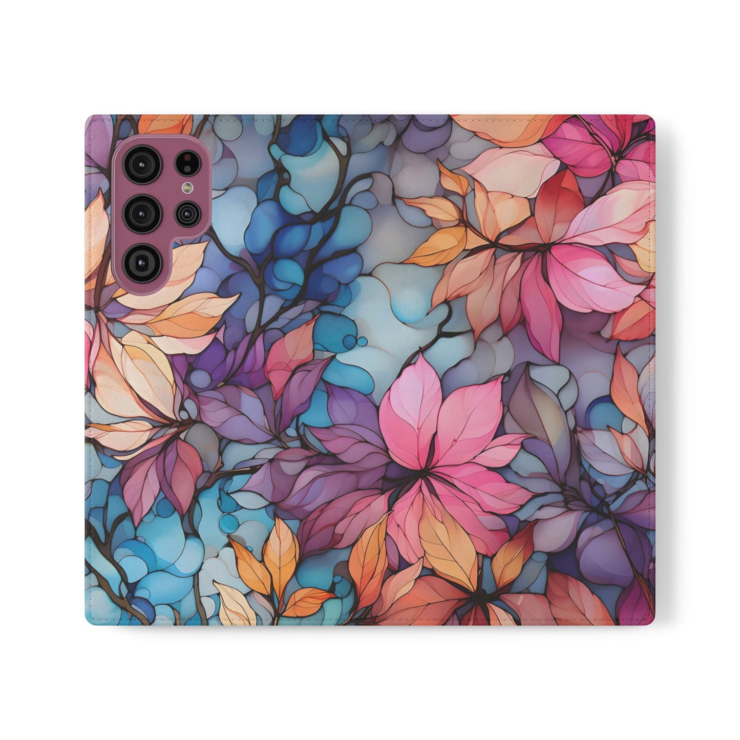 Autumn Floral Leaves Flip Cases - Autumn Leaves Fan Accessories, Autumn Leaves Phone Protectors, Autumn Leaves Gifts