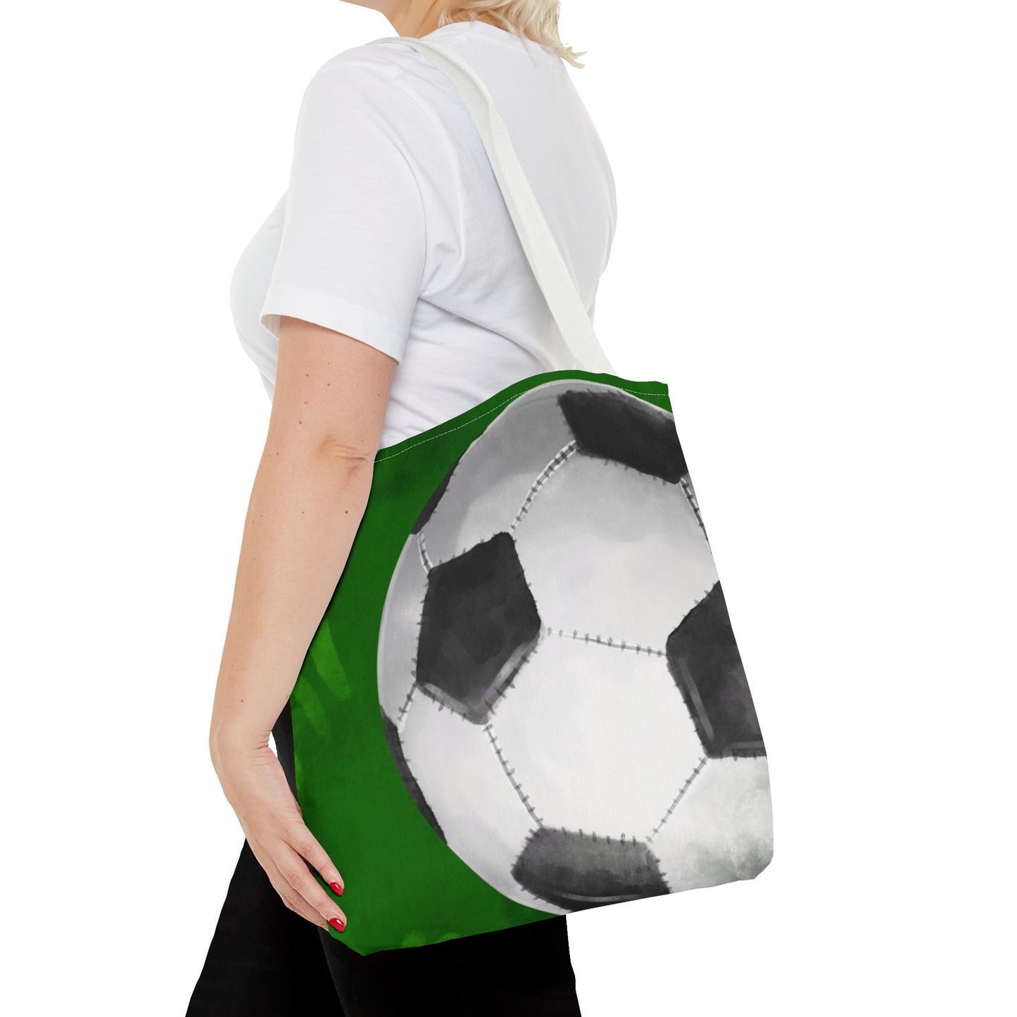 Soccer Tote Bag | Soccer Leaves Canvas Tote | Stylish Reusable Shopping Bag.