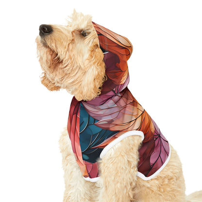 Autumn Leaves Pet Hoodie.  Ideal for pet lovers celebrating Halloween or Thanksgiving.