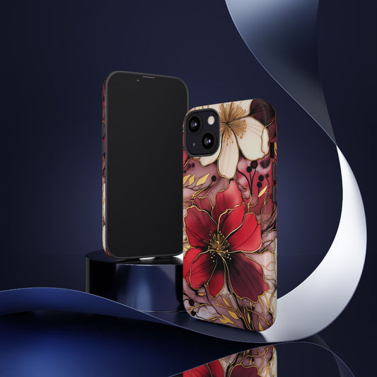 Floral Tough Phone Case - Protective iPhone, Samsung Galaxy, Google Pixel Cover - Durable Floral Design for Maximum Protection