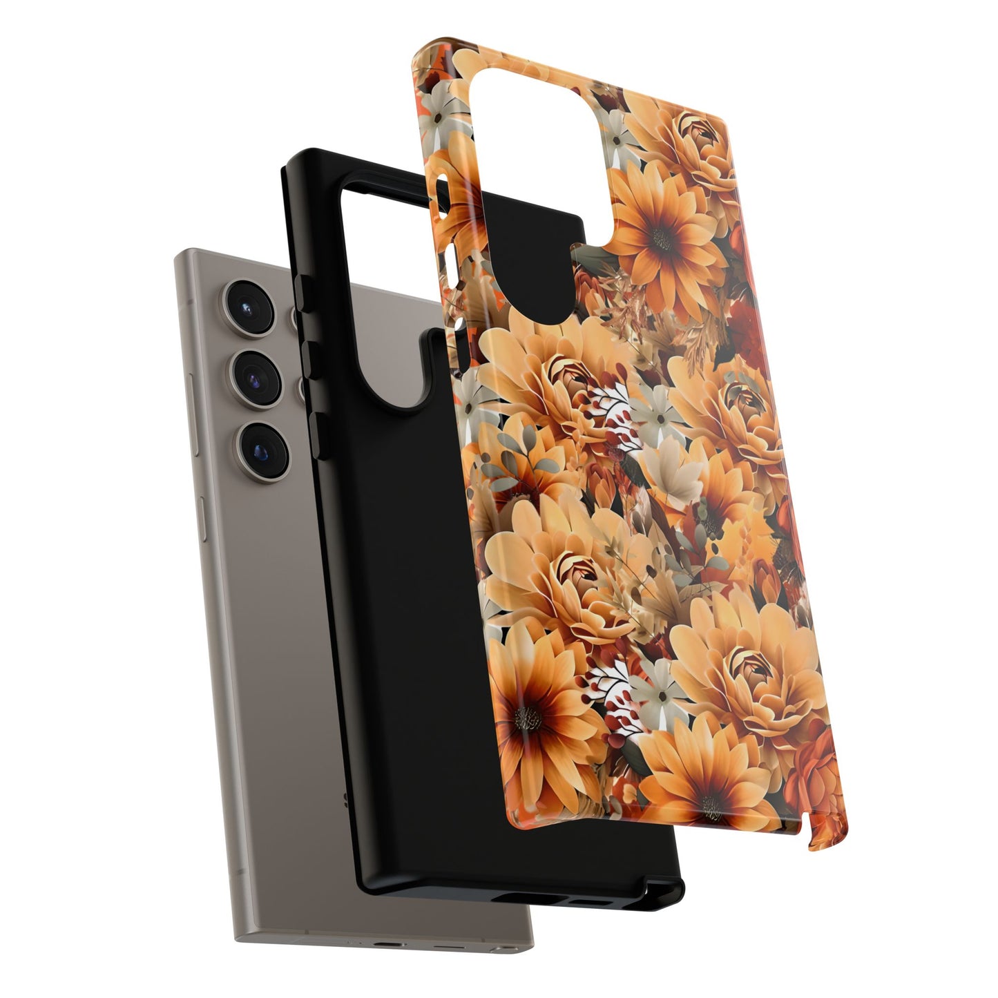 Autumn Floral Tough iPhone Cases, Samsung Galaxy, and Google Pixel devices with premium-quality custom protective phone cases.