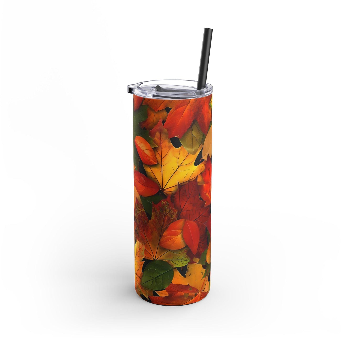 Autumn Leaves Skinny Matte Tumbler, 20oz. Great Gift for Autumn Leaves Enthusiast.