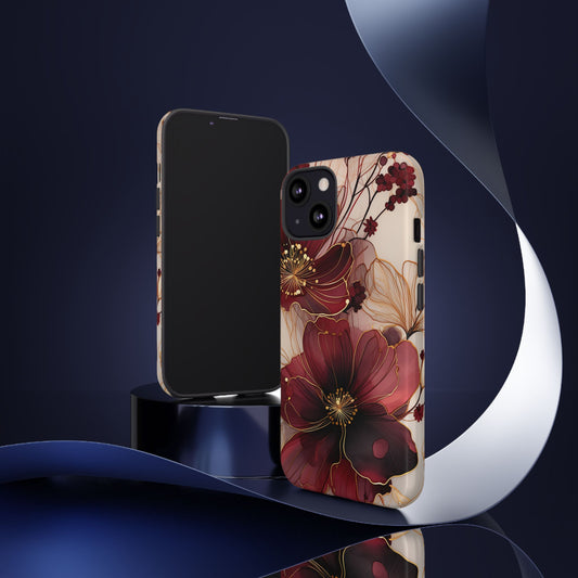 Floral Tough Phone Case - Protective iPhone, Samsung Galaxy, Google Pixel Cover - Durable Floral Design for Maximum Protection