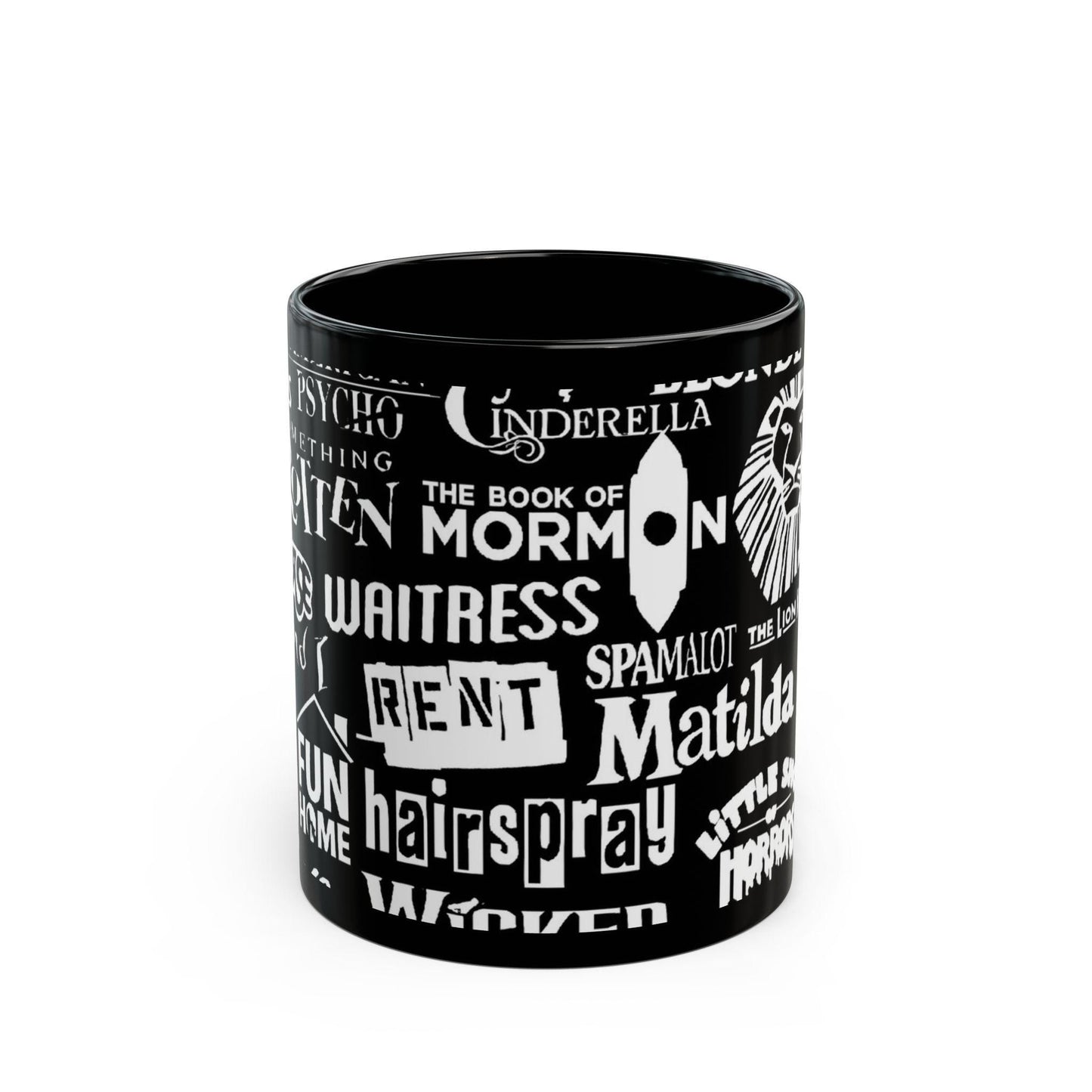 Broadway Black and White Collage Mug, Theatre Lover Gift, Actor Gift, Drama Teacher Gift, Musical Theatre Mug, Theatre Decor