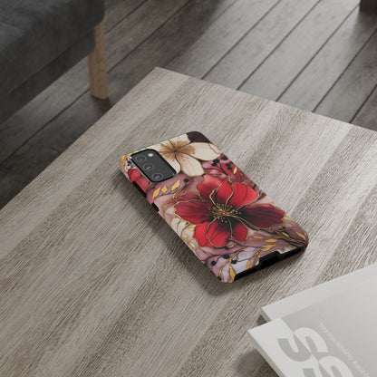 Floral Tough Phone Case - Protective iPhone, Samsung Galaxy, Google Pixel Cover - Durable Floral Design for Maximum Protection