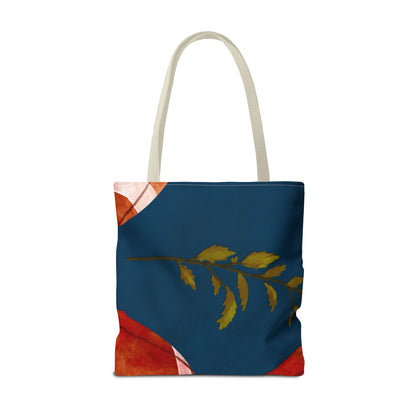 Football Tote Bag | Floral Leaves Canvas Tote | Stylish Reusable Shopping Bag.