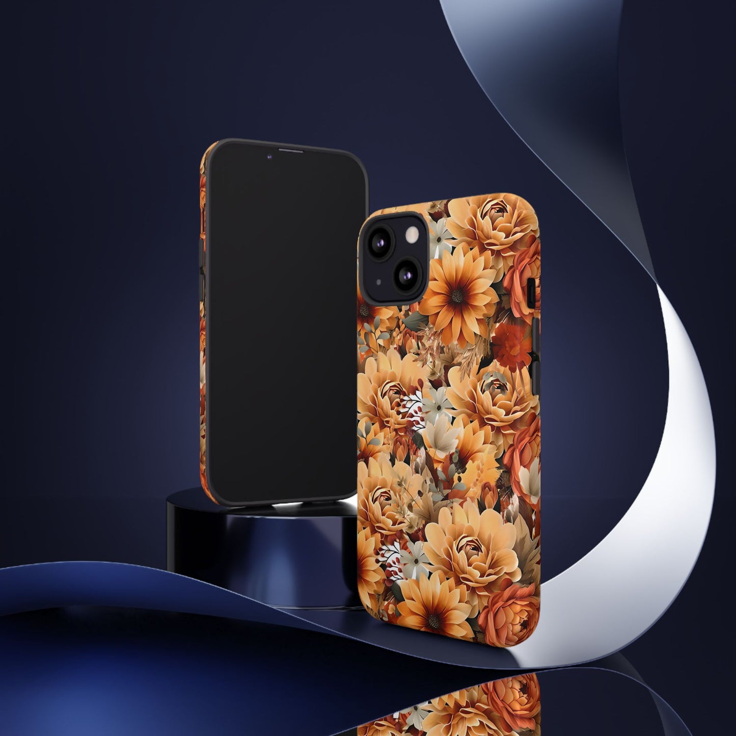 Autumn Floral Tough iPhone Cases, Samsung Galaxy, and Google Pixel devices with premium-quality custom protective phone cases.