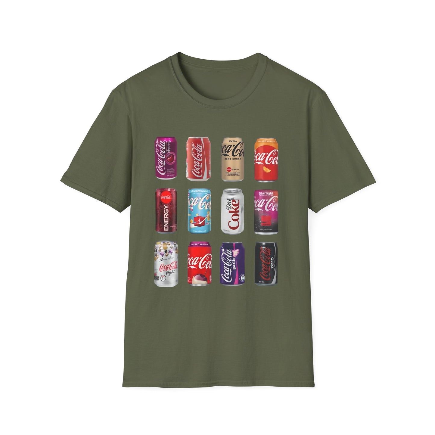 Coke Collage Unisex Softstyle T-Shirt | Retro Coke Art Tee | Soft Cotton Graphic Shirt | Trendy Vintage Design