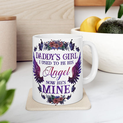 Personalized Dad Memorial Ceramic Mug With Photo and Poem, (11oz, 15oz). Gift for her. Gift for Him.