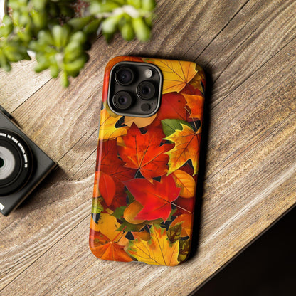 Autumn Leaves Phone Cases, Protective Tough iPhone Case, Samsung Galaxy, Google Pixel Cover, Custom Premium Quality Case