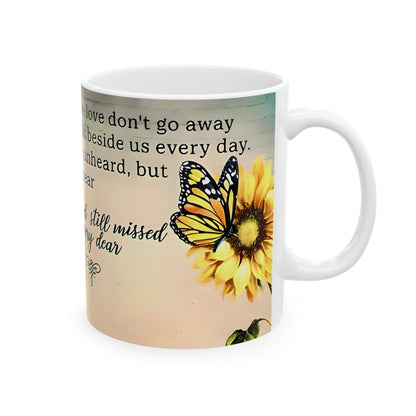 Personalized Memorial Ceramic Mug With Photo and Poem, (11oz, 15oz). Gift for her. Gift for Him.