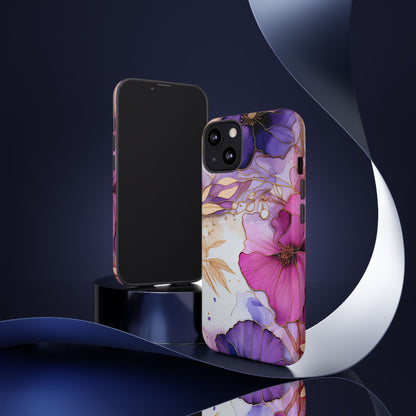 Floral Tough Phone Case - Protective iPhone, Samsung Galaxy, Google Pixel Cover - Durable Floral Design for Maximum Protection