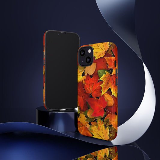 Autumn Leaves Phone Cases, Protective Tough iPhone Case, Samsung Galaxy, Google Pixel Cover, Custom Premium Quality Case