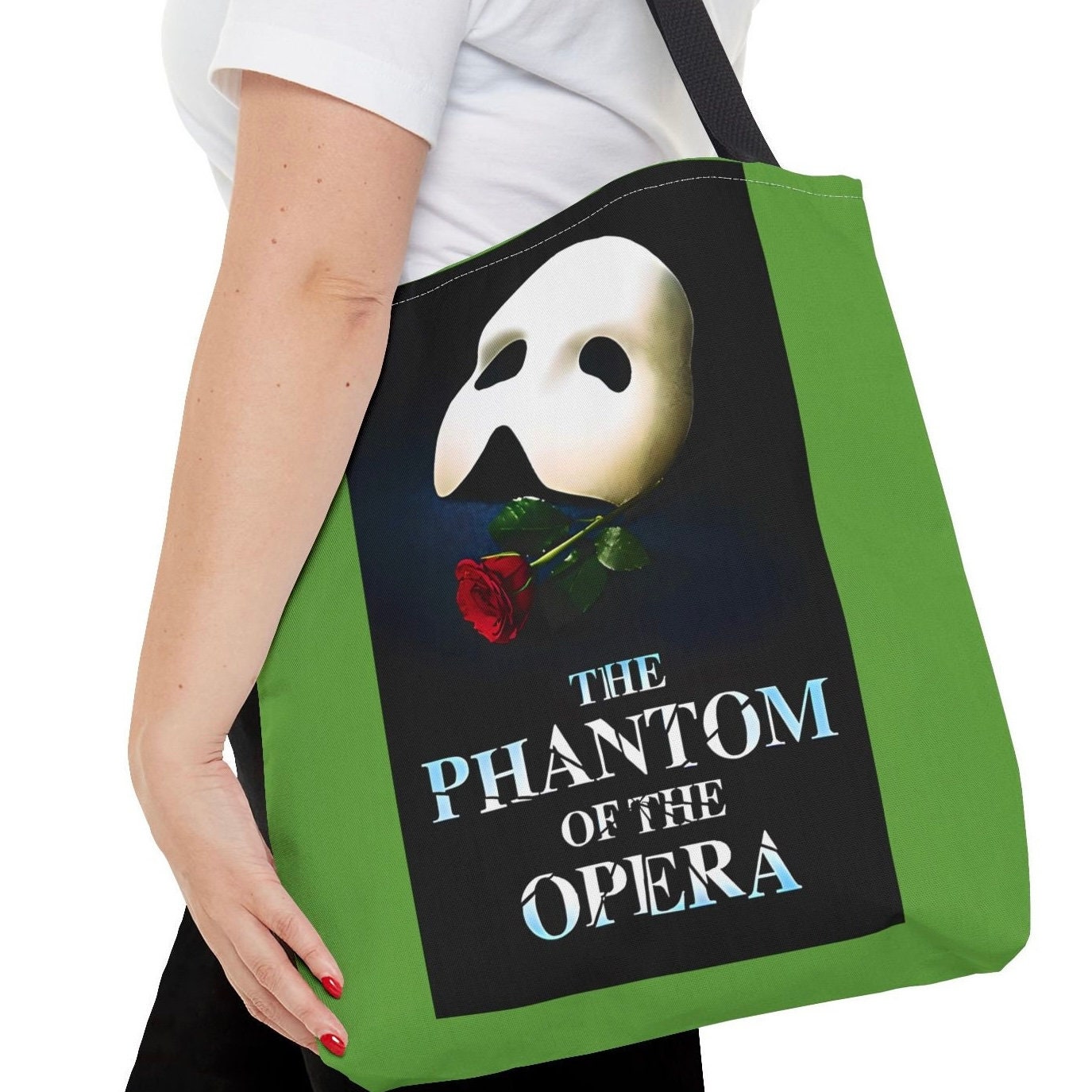 Phantom of the Opera Tote Bag. Great Gift for Broadway Enthusiast.  Broadway Gift. Gift for her, Gift for him.