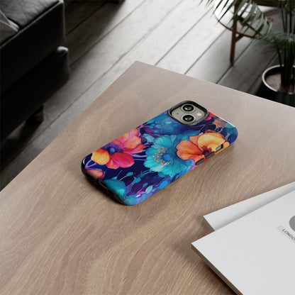 Boho Floral Phone Cases, Tough iPhone Cases, Samsung Galaxy, Google Pixel, Protective Phone Cases