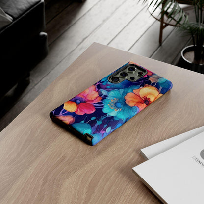 Boho Floral Phone Cases, Tough iPhone Cases, Samsung Galaxy, Google Pixel, Protective Phone Cases