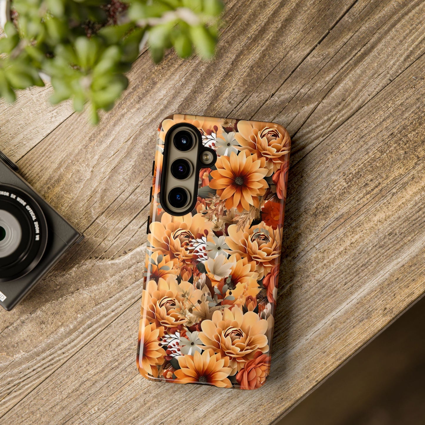 Autumn Floral Tough iPhone Cases, Samsung Galaxy, and Google Pixel devices with premium-quality custom protective phone cases.