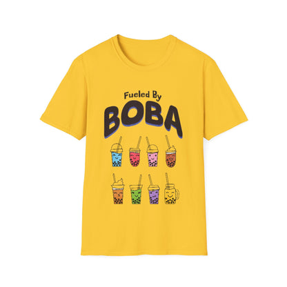 Boba Lover Unisex "Fueled By BOBA"  Softstyle T-Shirt. Makes a great gift! Explore Now.