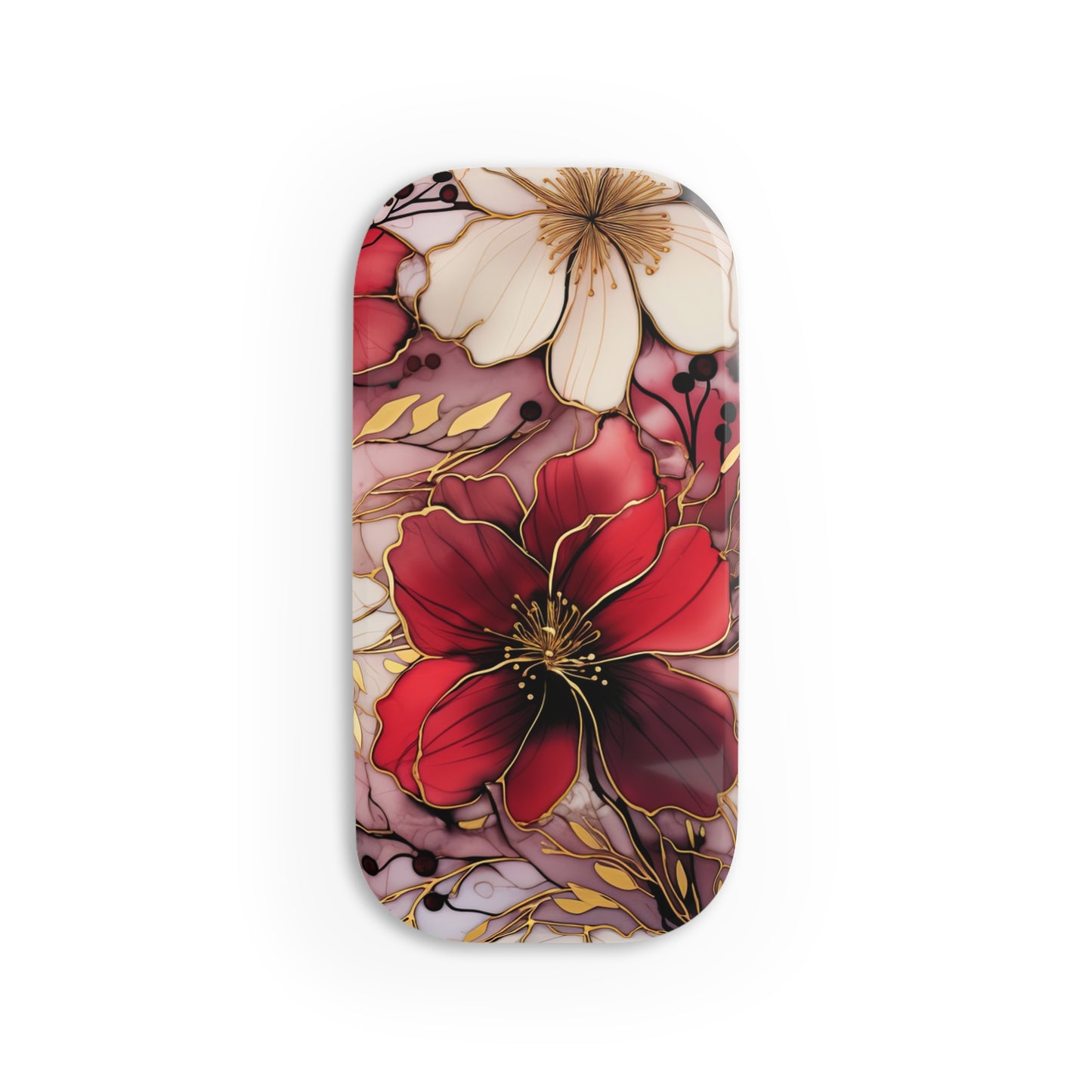 Floral Phone Grip - Click-On Pop Socket for Easy Holding - Stylish Floral Design for Smartphones and Tablets. Gift for her.