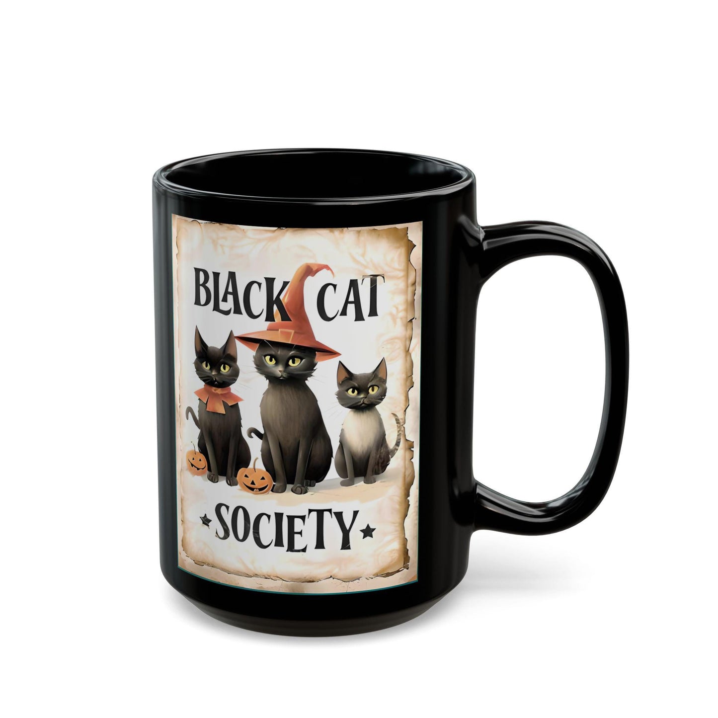 Black Cat Society Halloween Mug, Halloween Lover Gift, Halloween Gift, Teacher Gift, Halloween Decor.