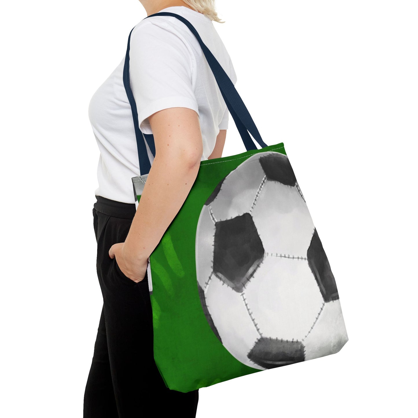 Soccer Tote Bag | Soccer Leaves Canvas Tote | Stylish Reusable Shopping Bag.