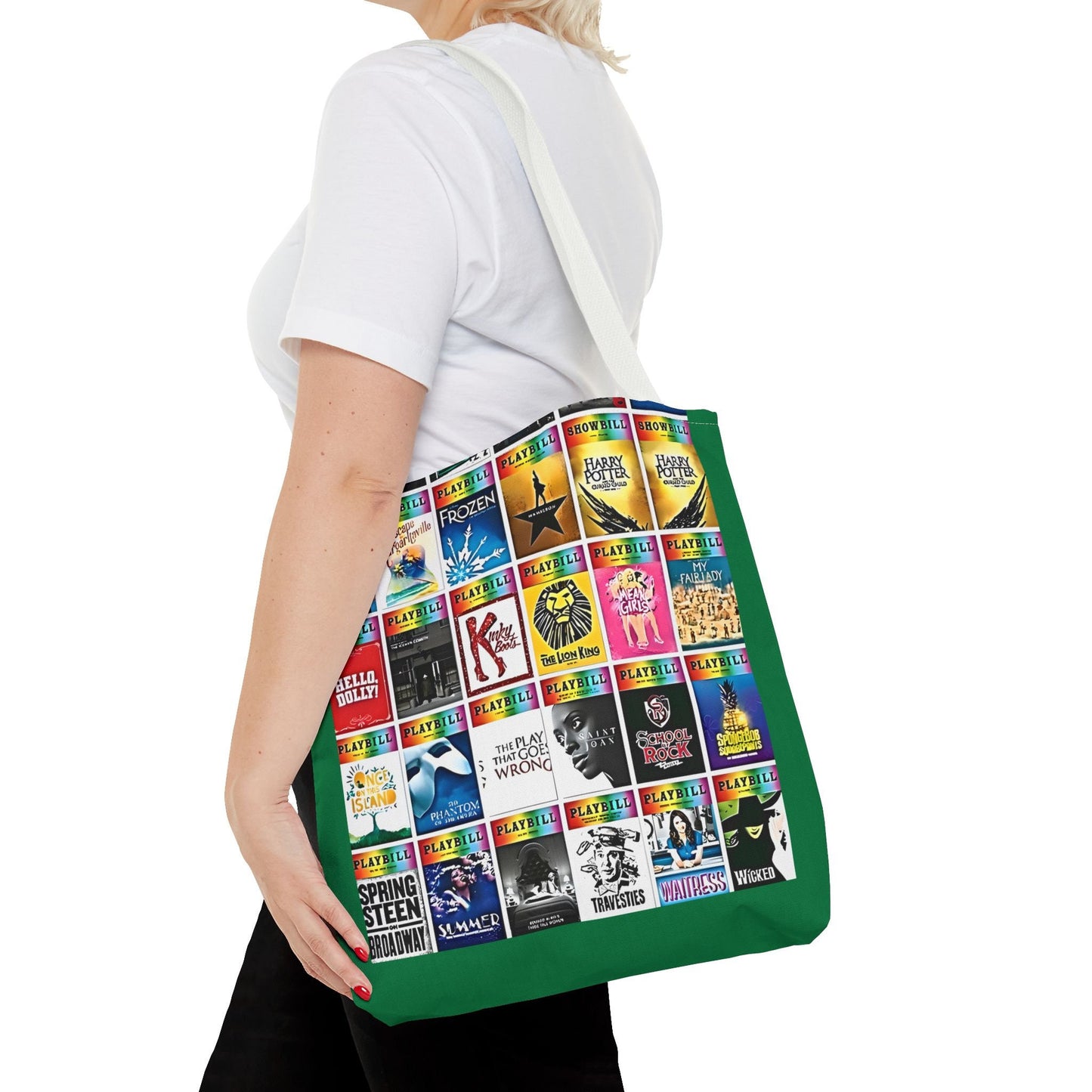 Broadway Musical Theater Collage Tote Bag - Perfect Gift for Broadway Enthusiasts, Theater Fans, and Musical Lovers - Ideal for Showgoers.