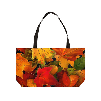 Autumn Leaves Tote Bag, Autumn Leaves Weekend Bag, Large Carryall Purse, Canvas Beach Bag, Boho Shopping Tote. Gift for her.