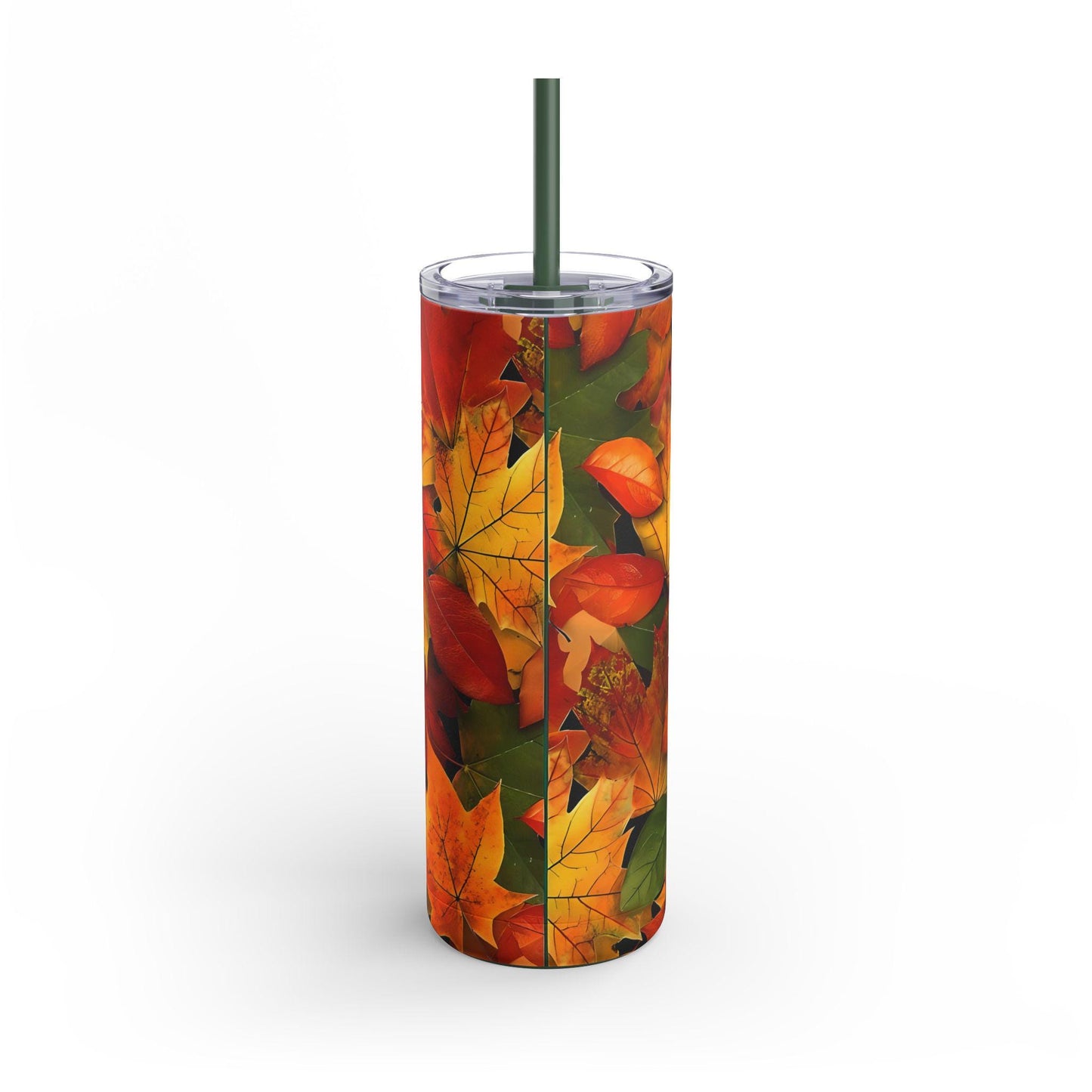 Autumn Leaves Skinny Matte Tumbler, 20oz. Great Gift for Autumn Leaves Enthusiast.