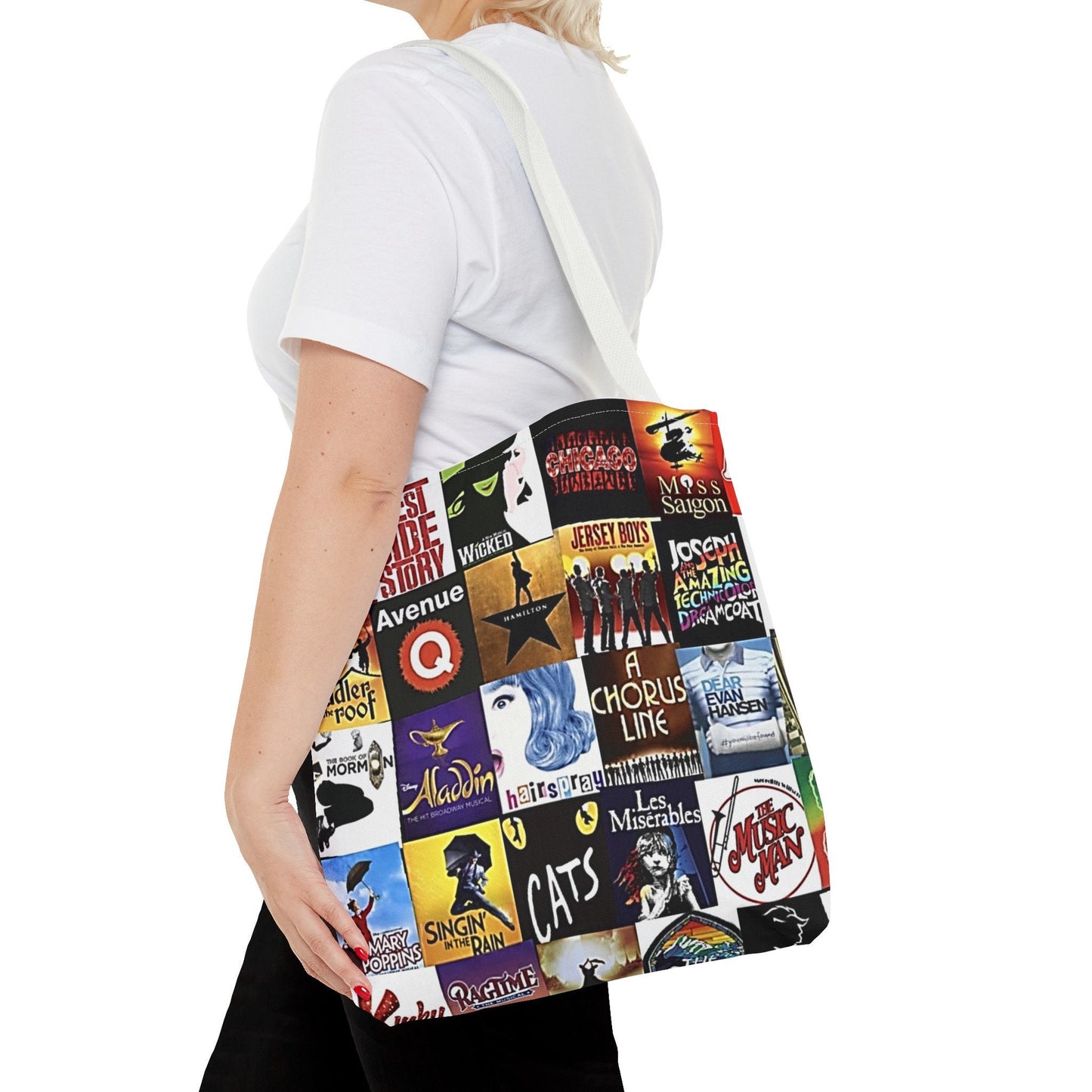 Broadway Tote Bag. Broadway Gift. Perfect Gift for Musical Thater Enthusiast. Gift for her, Gift for him.