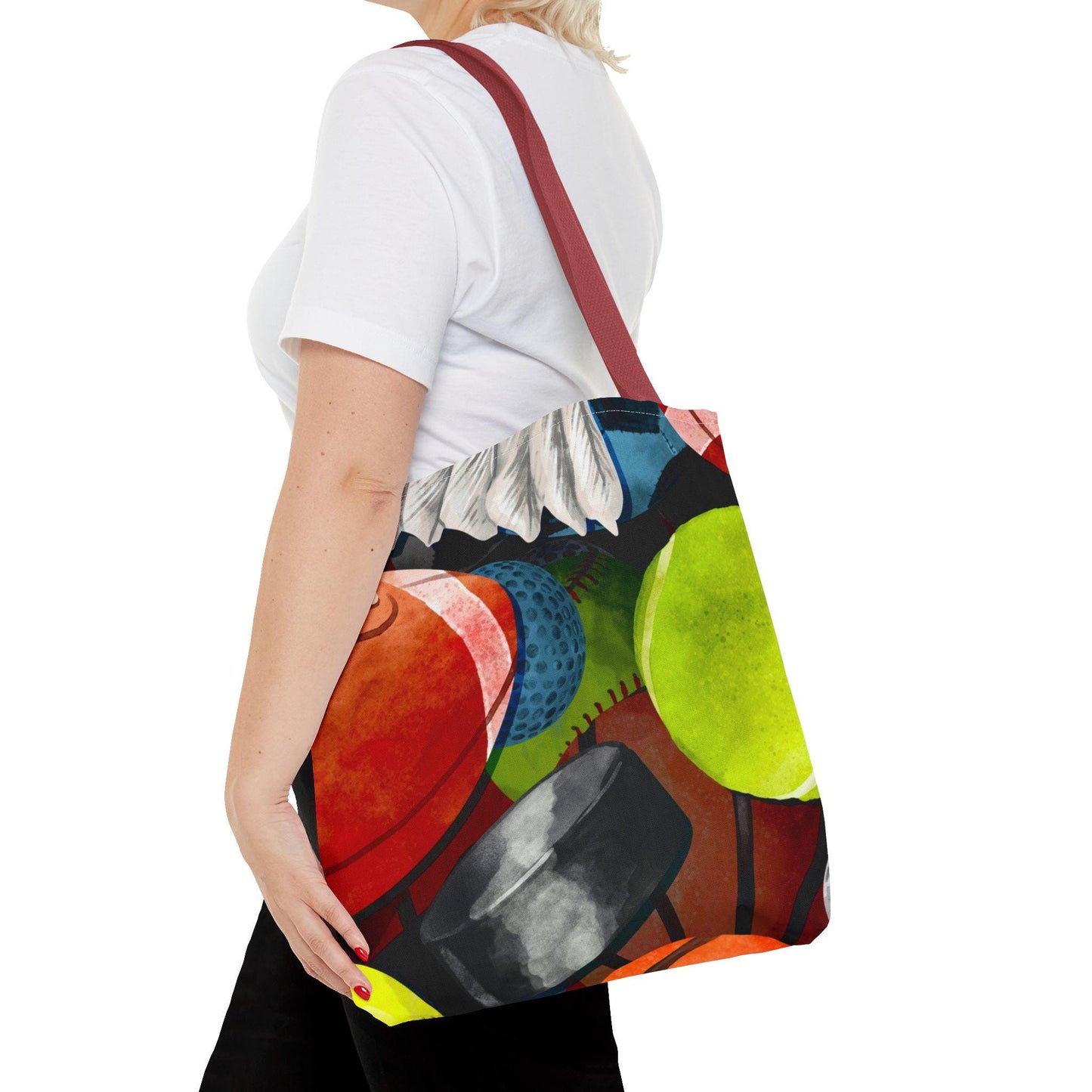 Sports Tote Bag | Floral Leaves Canvas Tote | Stylish Reusable Shopping Bag.