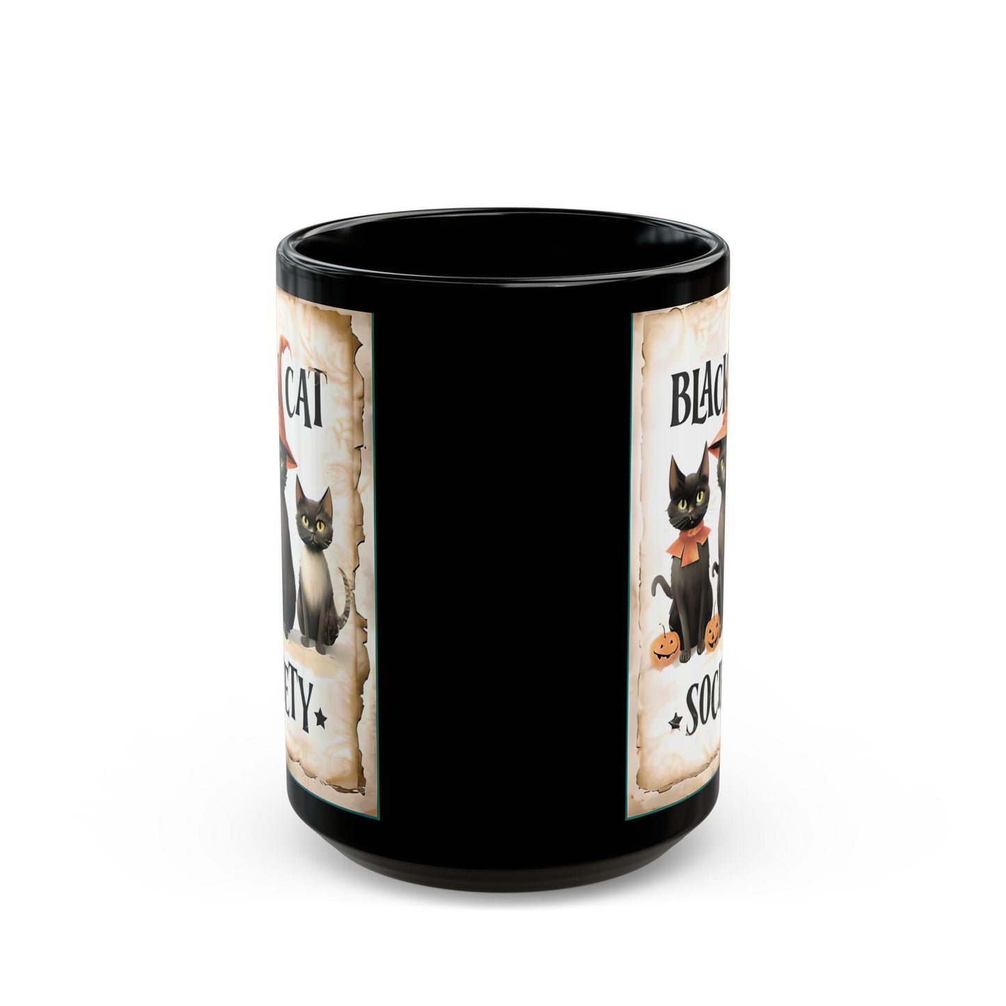 Black Cat Society Halloween Mug, Halloween Lover Gift, Halloween Gift, Teacher Gift, Halloween Decor.