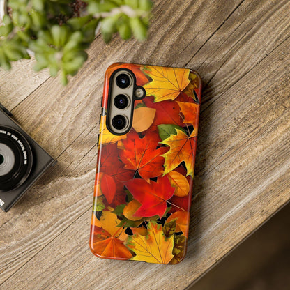 Autumn Leaves Phone Cases, Protective Tough iPhone Case, Samsung Galaxy, Google Pixel Cover, Custom Premium Quality Case