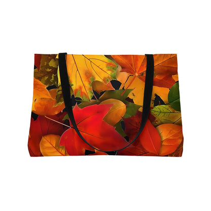 Autumn Leaves Tote Bag, Autumn Leaves Weekend Bag, Large Carryall Purse, Canvas Beach Bag, Boho Shopping Tote. Gift for her.