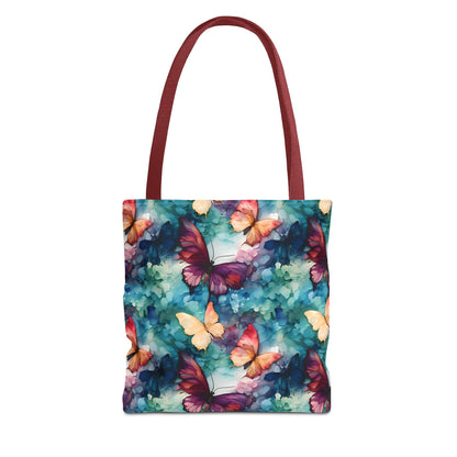 Butterflies Tote Bag | Autumn Leaves Canvas Tote | Stylish Reusable Shopping Bag.