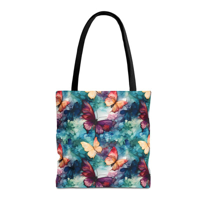 Butterflies Tote Bag | Autumn Leaves Canvas Tote | Stylish Reusable Shopping Bag.